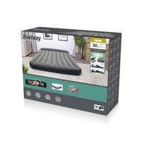 Bestway Matelas gonflable Tritech 2 places avec pompe électrique intégrée 2,03 m x 1,52 m x 30 cm