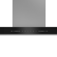 Beko BHCB66641BBHS hotte Monté au mur Noir, Acier inoxydable 710 m³/h A
