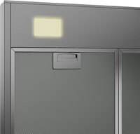 Beko BHCB66641BBHS hotte Monté au mur Noir, Acier inoxydable 710 m³/h A