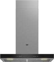 Beko BHCB66641BBHS hotte Monté au mur Noir, Acier inoxydable 710 m³/h A