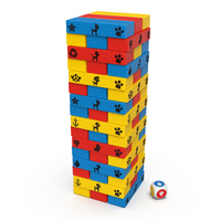 Spin Master Games - TOUR JENGA La Pat&amp;quot; Patrouille - Paw Patrol - Jeu de Société Tour À Construire Pat&amp;quot; Patrouille - 48 Blocs Et 1 Dé - Jeu d&amp;quot;Équilibre Patience Raisonnement - Jouet Enfant 4 Ans et +