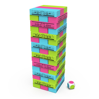 Spin Master Games GABBY ET LA MAISON MAGIQUE - Tour Jenga Gabby Chat - Jeu de Société Tour À Construire Gabby et La Maison Magique - 48 Blocs Et 1 Dé - Jeu d&amp;quot;Équilibre Patience Raisonnement - Jouet Enfant 4 Ans et +