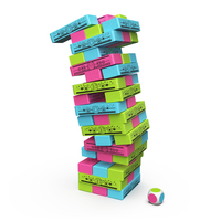 Spin Master Games GABBY ET LA MAISON MAGIQUE - Tour Jenga Gabby Chat - Jeu de Société Tour À Construire Gabby et La Maison Magique - 48 Blocs Et 1 Dé - Jeu d&amp;quot;Équilibre Patience Raisonnement - Jouet Enfant 4 Ans et +