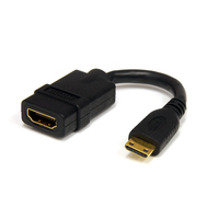 StarTech.com 5in Mini HDMI to HDMI Adapter, 4K High Speed HDMI Adapter, 4K  ...