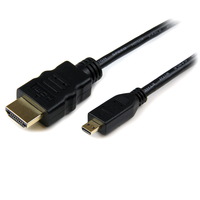 StarTech.com 1m High Speed HDMI Cable with Ethernet HDMI to HDMI Micro