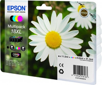 Epson 18XL – Multipack nero + ciano + magenta + giallo originale (Margherita)