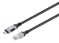 Manhattan 394826 cambiadores de género de cables RJ-45 USB-C Negro, Plata