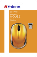 Verbatim Go Nano Maus Büro Beidhändig RF Wireless 1600 DPI - 49045