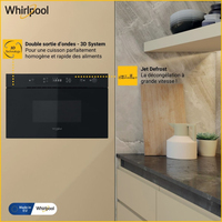 Whirlpool MBNA990B Intégré Micro-onde simple 22 L 750 W Noir
