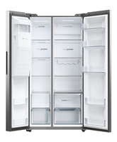 Haier SBS 90 Serie 5 HSW59F18EIMM frigo américain Pose libre 601 L E Platine, Acier inoxydable
