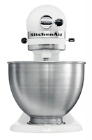 KitchenAid 5K45SSEWH Robot mixer 275 W Métallique, Blanc