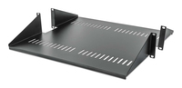 Intellinet Charola de doble cara de 19" para bastidores de marco abierto de 2 postes, 2U, charolade doble cara para rack de 19", 450 mm (17.71 pulg.) de profundidad, ventilado, negro