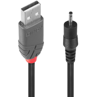 Lindy 70265 Stromkabel Schwarz 1,5 m USB A EIAJ-01 (2.5 mm, 0.7 mm) - 70265