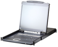 Aten 19" 1 Local/Remote 8 Port Single Rail LCD KVM Over IP Switch