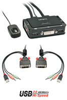 4002888423410 - Compact 2 Port KVM Switch - KVM- Audio- USB-Switch - 2 Anschlüsse