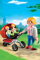 Playmobil City Life Maman avec jumeaux et landau