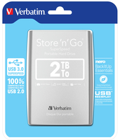 Verbatim Portables Festplattenlaufwerk Store 'n' Go USB 3.0, 2 TB, - 53189