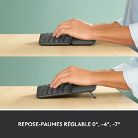 Logitech Ergo K860 clavier RF sans fil + Bluetooth Français Graphite