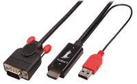 Lindy 41456 Videokabel-Adapter 2 m HDMI VGA (D-Sub) Schwarz - 41456