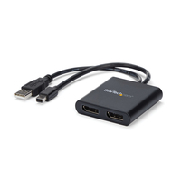 StarTech.com 2-Port Multi Monitor Adapter, Mini DisplayPort 1.2 to DisplayP ...