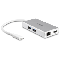 Startech USB-C Multiport Adapter, USB-C Travel Docking Station with 4K HDMI ...