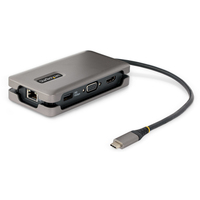 Startech USB-C Multiport Adapter, HDMI/VGA, 4K 60Hz Video, 3-Port USB Hub,  ...