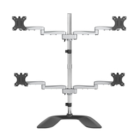 Startech Desktop Quad Monitor Stand, Ergonomic VESA 4 Monitor Arm (2x2) up  ...