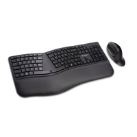 Kensington PRO FIT Ergo Wireless Keyboard AND Mouse Combo SET. Spill-Proof - Black