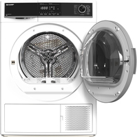 Sharp KD-HHH8S7GW21 sèche-linge Pose libre Charge avant 8 kg A++ Noir, Blanc
