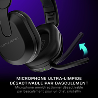 Turtle Beach Casque gaming sans fil Stealth 500 officiel pour Xbox Series X|S, Xbox One et fonctionne via Bluetooth avec les PC, la Switch et mobile - 40 heures de batterie, coussinets en mousse à mémoire de forme et microphone désactivable par basculemen