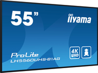 iiyama LH5560UHS-B1AG Signage-Display Digitale A-Platine 139,7 cm (55) LED WLAN 500 cd/m² 4K Ultra HD Schwarz Eingebauter Prozessor Android 11 24/7