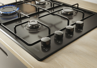 Candy CHW640BLB Noir Intégré (placement) 60 cm Gaz 4 zone(s)
