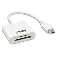 Lindy 43185 Kartenleser USB 3.2 Gen 1 (3.1 Gen 1) Type-C Weiß - 43185