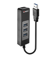 Lindy 43176 Schnittstellen-Hub USB 3.2 Gen 1 (3.1 Gen 1) Type-A 5000 - 43176