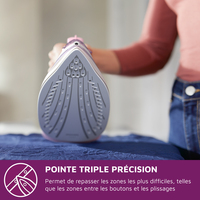 Philips 3000 series DST3010/30 fer à repasser Fer à vapeur Semelle en céramique 2000 W Violet, Blanc