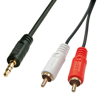 Lindy 35680 Audio-Kabel 1 m 3.5mm 2 x RCA Schwarz - 35680