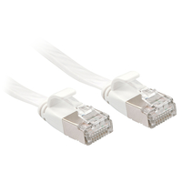 4002888475440 - Patch-Kabel - RJ-45 (m) bis RJ-45 (m) - 50m - u ftp - cat 6a - geformt ohne Haken flach - wei (47544) (47544) - Lindy