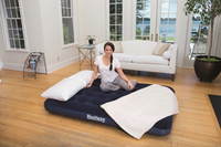 Bestway Matelas Gonflable Floqué - Pompe à Air / Double