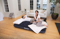 Bestway Matelas Gonflable Floqué - Pompe à Air / Double