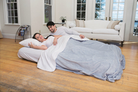 Bestway Matelas Gonflable Floqué - Pompe à Air / Double