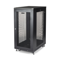 StarTech.com Gabinete Rack para Servidores 24U 19" 4 Postes - Rack de Servidores con Cerradura y Seguro - Rack con Ruedas y Rieles de Montaje Ajustables para Equipo de Red