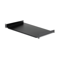 StarTech.com Charola Estante de 1U para Gabinete Rack de Servidores - de 10 Pulgadas (254mm) de Profundidad - en Acero de Servicio Pesado - con Capacidad de Carga de 20kg - Negro