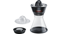 Bosch MCP72GPB presse-agrumes Plastique, Acier inoxydable Noir, Transparent