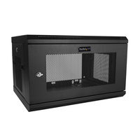StarTech.com Gabinete Rack de Servidores 6U de 19" para Montaje - con Profundidad Ajustable de 38cm/15" y Cierre de Seguridad - Ventilación, Estante y Cinta de Gancho y Felpa - Ensamblado