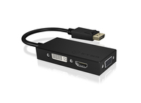 ICY BOX IB-AC1031 DisplayPort DVI-D + VGA (D-Sub) + HDMI Schwarz - IB-AC1031