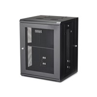 StarTech.com Gabinete Rack de Pared para Servidores 15U 19" 4 Postes y Estante 1U - Rack de Servidores de Montaje en Pared con Bisagra - Rack Ventilado para Equipo de Red
