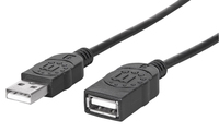 Manhattan 308519 cable USB USB 2.0 1 m USB A Negro