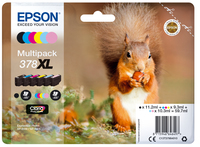 Epson Ink Cartridges, Claria" Photo HD Ink, 378XL, Squirrel, Multipack, 1 x ...