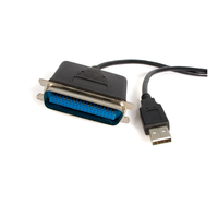 Startech.COM 6' Parallel Printer Adapter Cable - Black - USB TO LPT Adapter 2 YR