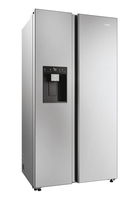 Haier SBS 90 Serie 5 HSW59F18EIMM frigo américain Pose libre 601 L E Platine, Acier inoxydable